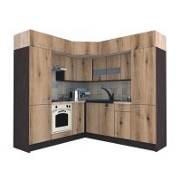 Bucatarie de Colt BIG GENA NEW DR. 210-230, Wenge / Decor K365